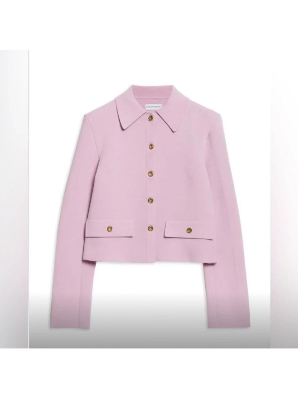 Scanlan Theodore Crepe Knit Jacket Mauve Pink XL